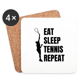 Tennis club Tennis rackets Tennis tennis players - Coasters (set of 4) - white - Front