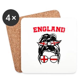 England Football Women's Champions Lionesses 2022 - Untersetzer (4er-Set) - Weiß - Vorne