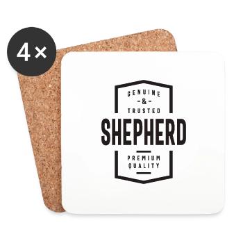 Shepherd authentique et digne de confiance - Dessous de verre (lot de 4) - blanc - Devant