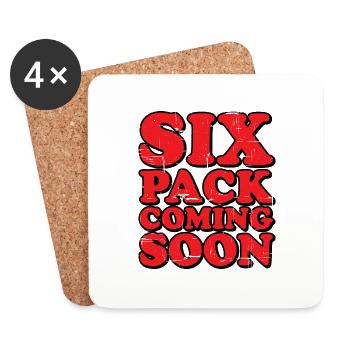 Six Pack Coming Soon 38 - Untersetzer (4er-Set) - Weiß - Vorne