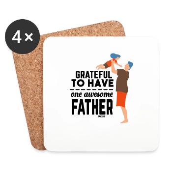 Vatertagsgeschenk für einen tollen Papa - Untersetzer (4er-Set) - Weiß - Vorne