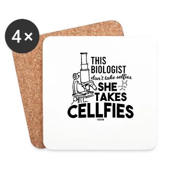 Chemical laboratory assistant Scientist - Coasters (set of 4) - white - Front
