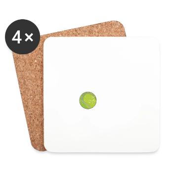 Fun Tennis Player Coach Fan Matching Team - Coasters (set of 4) - white - Front