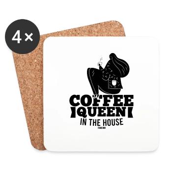 Breakfast coffee for mom - Coasters (set of 4) - white - Front