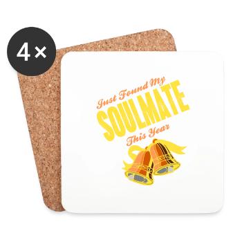 Just Found My Soulmate This Year Retro Soulmate - Coasters (set of 4) - white - Front