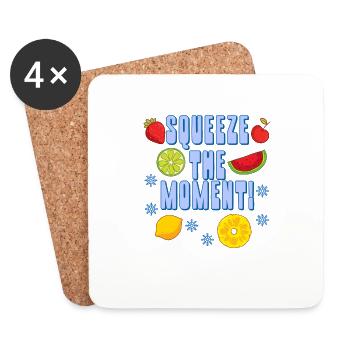 Fruchtig Weihnachten Urlaub Gesund Winter Saison - Untersetzer (4er-Set) - Weiß - Vorne