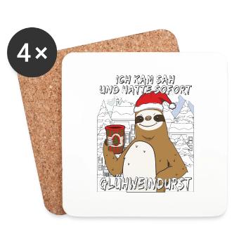 WEIHNACHTEN GLÜHWEINDURST - Untersetzer (4er-Set) - Weiß - Vorne