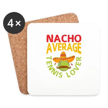 Nacho Average Tennis Lover Funny Mexican Sombrero - Untersetzer (4er-Set) - Weiß - Vorne