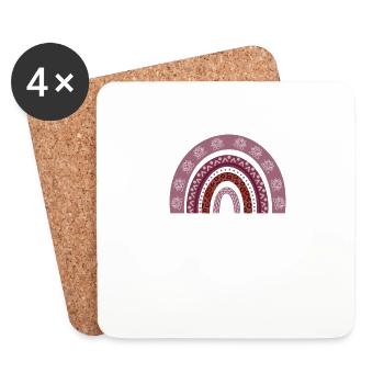 Cute Namaste Rainbow for your next Yoga Class - Untersetzer (4er-Set) - Weiß - Vorne