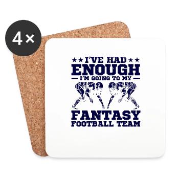 Fantasy Football Football Women Football Fans Ges - Coasters (set of 4) - white - Front