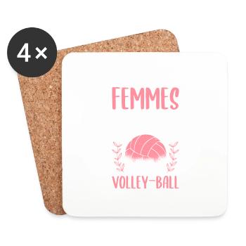 Mais Seules Les Meilleures Font Du Volley-Ball - Dessous de verre (lot de 4) - blanc - Devant