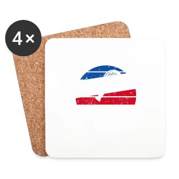 Je Peux Pas J'ai Padel Pongiste - Dessous de verre (lot de 4) - blanc - Devant