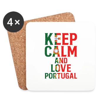 Keep Calm and Love Portugal - Dessous de verre (lot de 4) - blanc - Devant