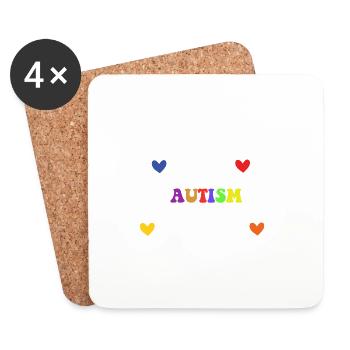 i'm not misbehaving I have autism please be unders - Coasters (set of 4) - white - Front