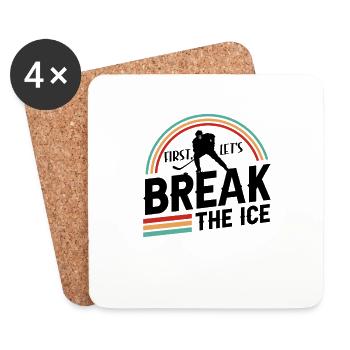 Ice Hockey Sports Player Lover Pun - Coasters (set of 4) - white - Front