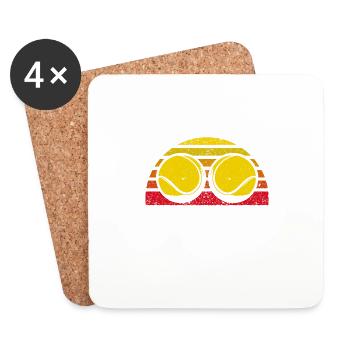 Lustiger Sportspieler Trainer Fan Ballliebhaber - Untersetzer (4er-Set) - Weiß - Vorne
