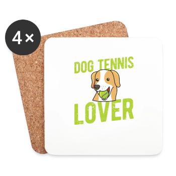 Joueurs de sport drôles entraîneurs fans chiens chien - Dessous de verre (lot de 4) - blanc - Devant