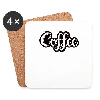 Kaffee Sarkasmus Freunde Glück Freude Cappuccino - Untersetzer (4er-Set) - Weiß - Vorne