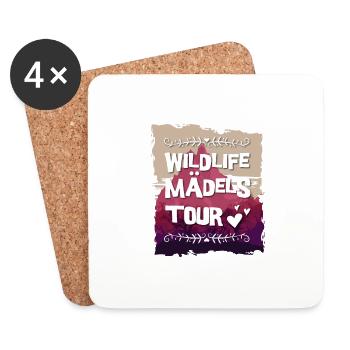 Wildlife Mädels Tour - Untersetzer (4er-Set) - Weiß - Vorne