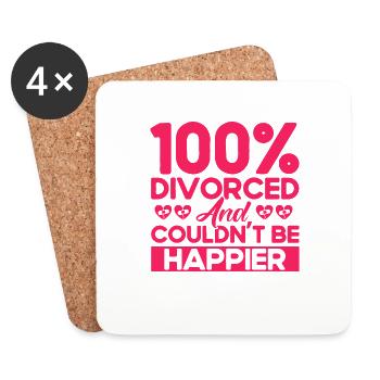 Divorce de l’ex-partenaire Cadeau divorcé - Dessous de verre (lot de 4) - blanc - Devant