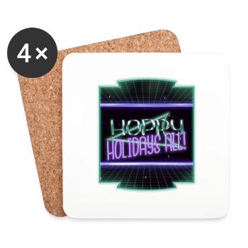 Couples Animal Joke Bedroom Computer Bodybuilding - Coasters (set of 4) - white - Front