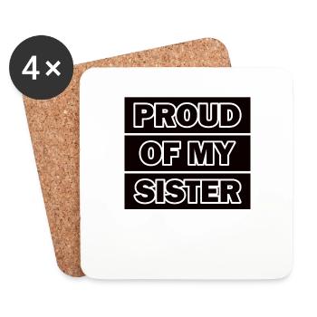 Pride Brother Sister Twins Siblings - Coasters (set of 4) - white - Front