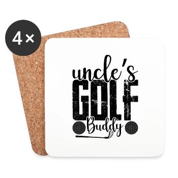 Golf Oncle Légende Neveu Nièce Golfeur - Dessous de verre (lot de 4) - blanc - Devant