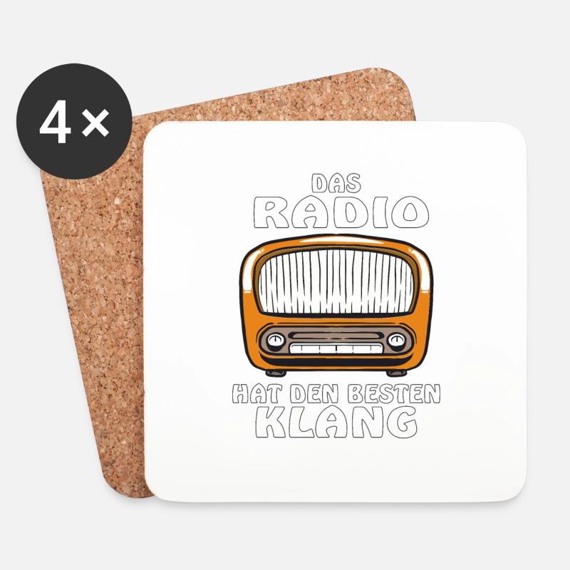 DAS RADIO HAT DEN BESTEN KLANG - Untersetzer (4er-Set) - Weiß