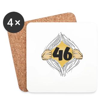 46 PUT ON SHIRT - Coasters (set of 4) - white - Front