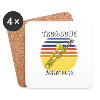 TROMBONE WHAT ELSE - Untersetzer (4er-Set) - Weiß - Vorne