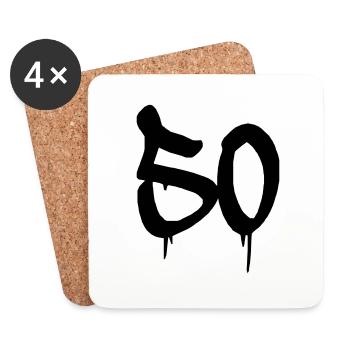 50 - Untersetzer (4er-Set) - Weiß - Vorne