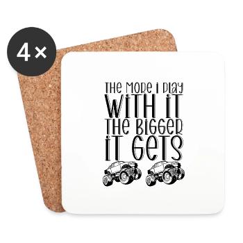 The More I Play With It, The Bigger It Gets 4 - Coasters (set of 4) - white - Front