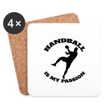 Handball player Handball club Handball Handball player - Coasters (set of 4) - white - Front