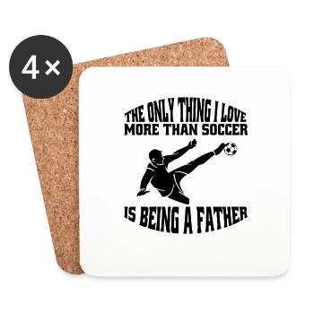 Football Father Football Coach Football Player Dad - Coasters (set of 4) - white - Front