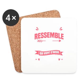 Voici À Quoi Ressemble Une Princesse Qui Vient - Dessous de verre (lot de 4) - blanc - Devant