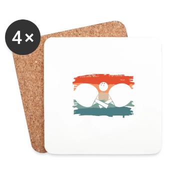 Je Peux Pas J'ai Padel Pongiste - Dessous de verre (lot de 4) - blanc - Devant