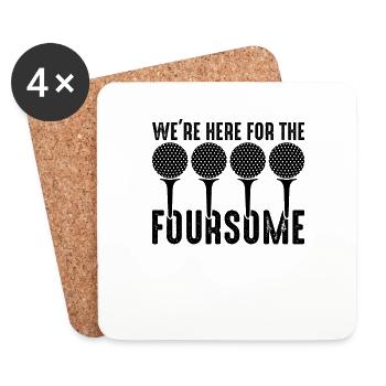 Golf Golfer Gift Hobby Club Quote - Coasters (set of 4) - white - Front
