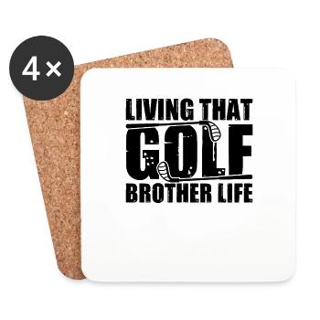 Golf-Bruder Eines Golfspielers Golfer Bruder - Untersetzer (4er-Set) - Weiß - Vorne