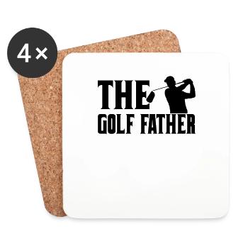 Golf Vater Golfer Bester Vater Golfplatz Papa - Untersetzer (4er-Set) - Weiß - Vorne