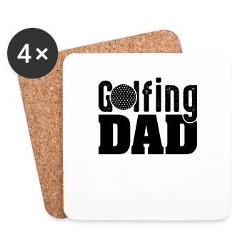 Golf Père Golfeur Meilleur Père Parcours de golf Papa - Dessous de verre (lot de 4) - blanc - Devant