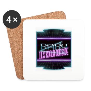 Awesome Dinosaur Lover Bodybuilding Computer - Coasters (set of 4) - white - Front
