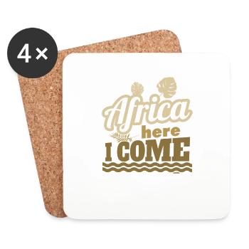 Afrika ich komme - Untersetzer (4er-Set) - Weiß - Vorne
