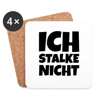 Ich Stalke nicht - Untersetzer (4er-Set) - Weiß - Vorne