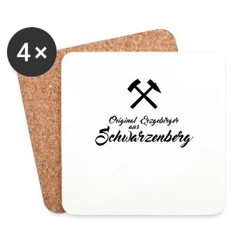 Original Erzgebirger aus Schwarzenberg - Untersetzer (4er-Set) - Weiß - Vorne