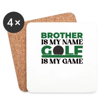 Golf-Bruder Eines Golfspielers Golfer Bruder - Untersetzer (4er-Set) - Weiß - Vorne