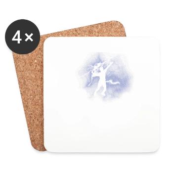 Badminton Gift Idea Sport Design - Coasters (set of 4) - white - Front