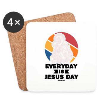 Everyday Is Jesus Day - Untersetzer (4er-Set) - Weiß - Vorne