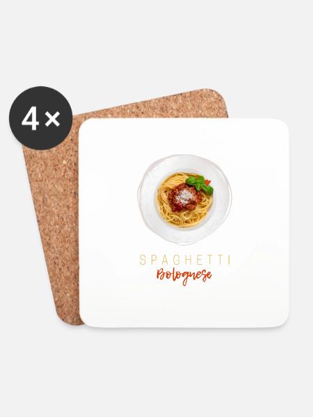 Spaghetti Bolognese Pasta Pasta Gourmet Chef - Coasters (set of 4) - white