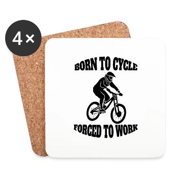 Cycling Bike Cycling Mountainbike Bike Tour - Coasters (set of 4) - white - Front