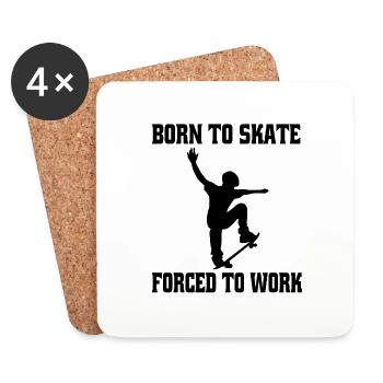Skateboard Skaten Skateboarding Longboard Skater - Untersetzer (4er-Set) - Weiß - Vorne